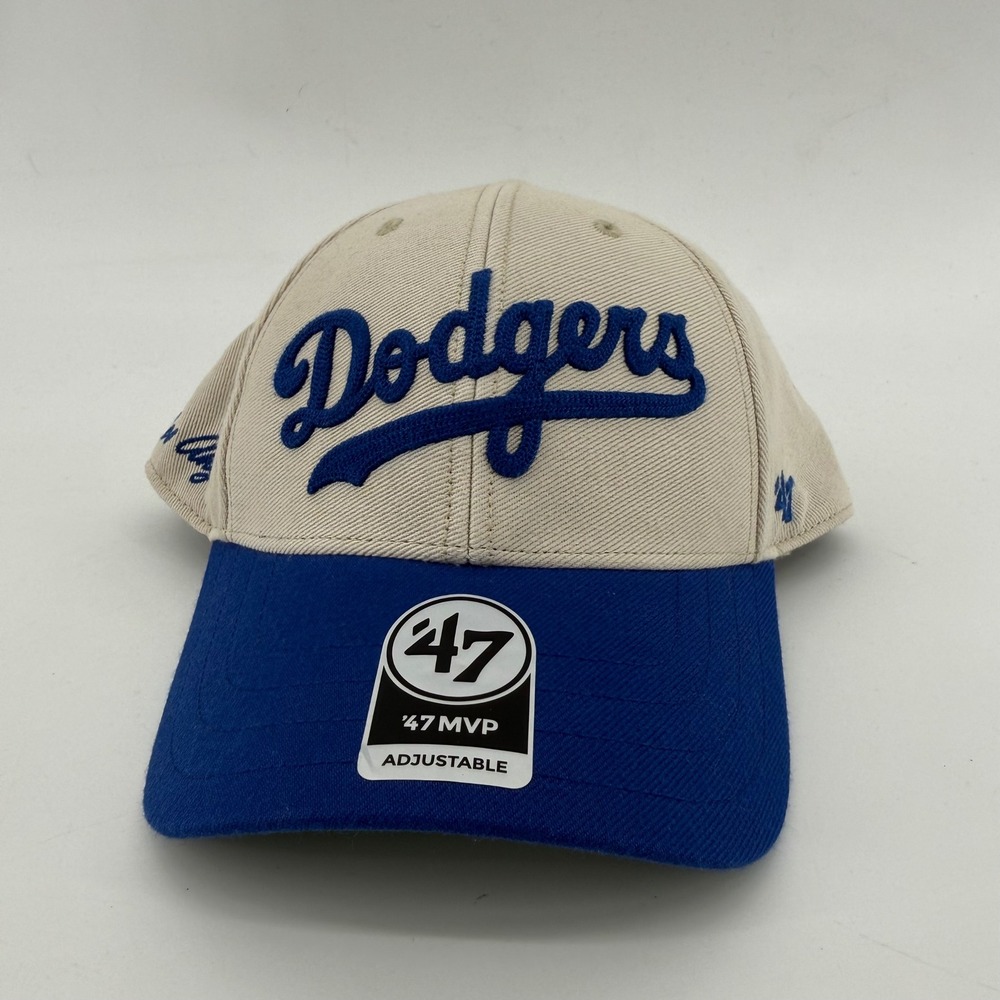 47 Brand Los Angeles Dodgers Cooperstown MVP Hat Sandstone Blue Snapback OSFA